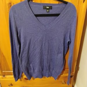 Vince Women's Long Sleeve V-Neck Top - Purple